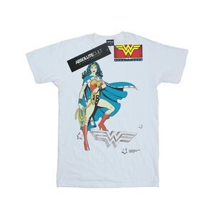 DC Comics Girls Wonder Woman Standing Logo Cotton T-Shirt / White